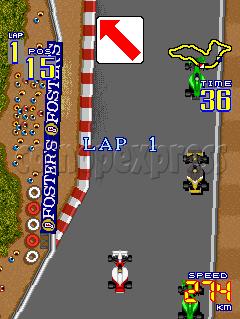 F1 Grand Prix Arcade Game Boards-game play F1 Grand Prix Arcade Game Boards-game play