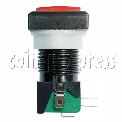 33mm Square Illuminated Push Button - Black Body with Color Top 8787 33mm Square Illuminated Push Button - Black Body with Color Top 8787