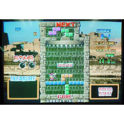 Tetris Plus 2 Arcade Game board - Game play -7 Tetris Plus 2 Arcade Game board - Game play -7