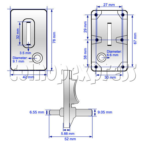 Large Rectangular Coin Entry 17244 Large Rectangular Coin Entry 17244