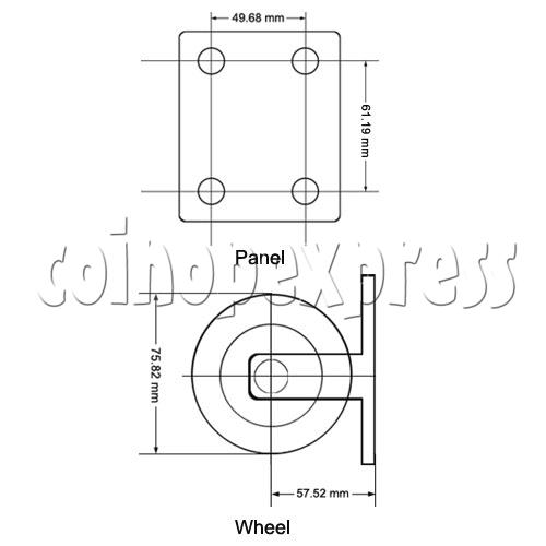 3" Heavy duty Nylon Wheel 12813 3" Heavy duty Nylon Wheel 12813