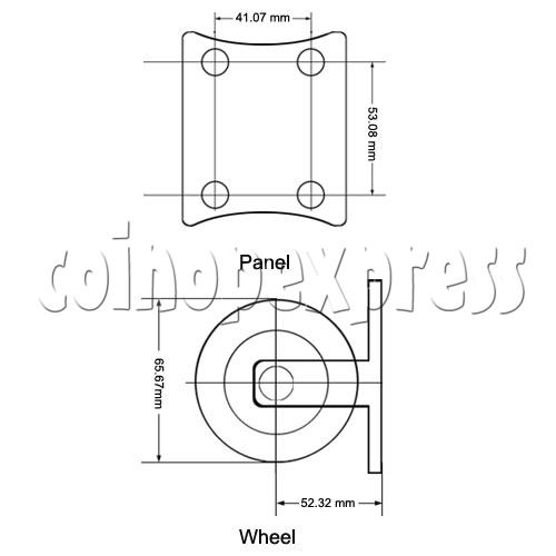 2.5" Light Duty Nylon Wheel 12821 2.5" Light Duty Nylon Wheel 12821