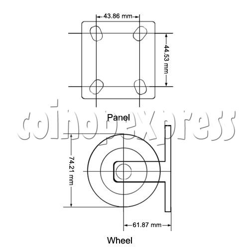 3" Heavy Duty Nylon Wheel (without brake) 12883 3" Heavy Duty Nylon Wheel (without brake) 12883