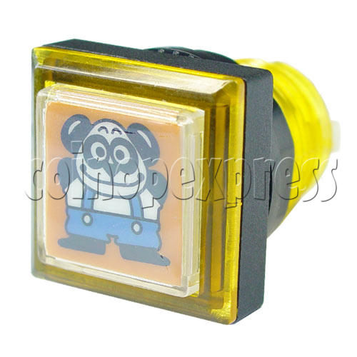 33mm Square Push Button with Cartoon 13102 33mm Square Push Button with Cartoon 13102