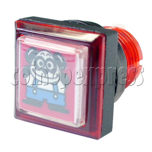 33mm Square Push Button with Cartoon 13104 33mm Square Push Button with Cartoon 13104