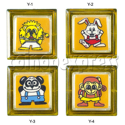 33mm Square Push Button with Cartoon 13108 33mm Square Push Button with Cartoon 13108