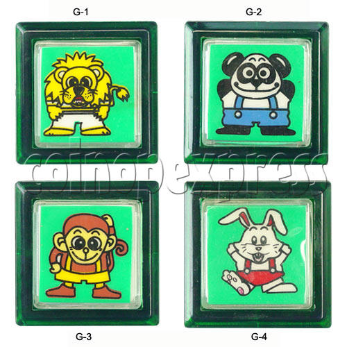 33mm Square Push Button with Cartoon 13109 33mm Square Push Button with Cartoon 13109