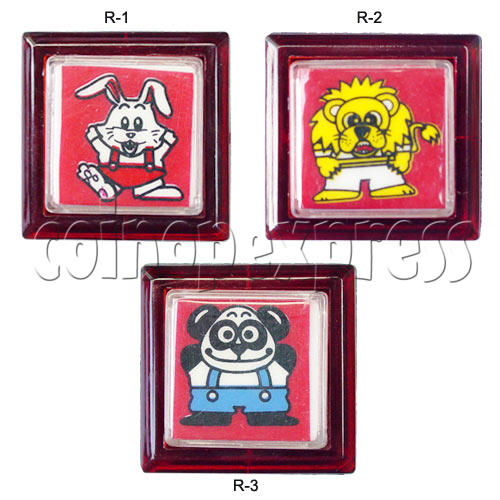 33mm Square Push Button with Cartoon 13110 33mm Square Push Button with Cartoon 13110