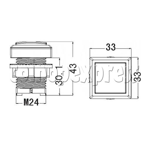 33mm Square Push Button with Cartoon 13111 33mm Square Push Button with Cartoon 13111