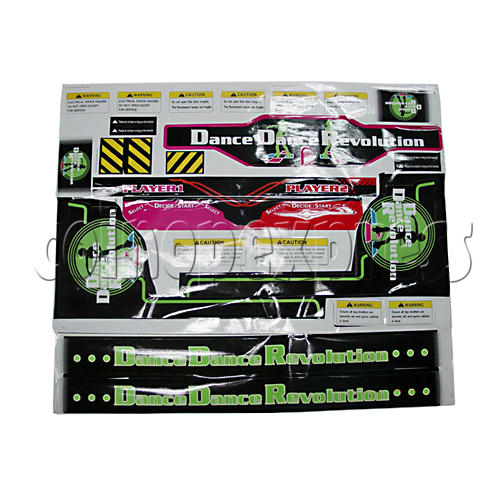 Decoration and Caution Stickers for DDR Machine 21104 Decoration and Caution Stickers for DDR Machine 21104