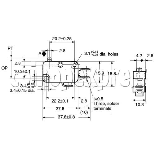 Omron Microswitch for Push Button 24618 Omron Microswitch for Push Button 24618